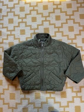 Old Navy Kids Quilted Olive Green Puffer Jacket